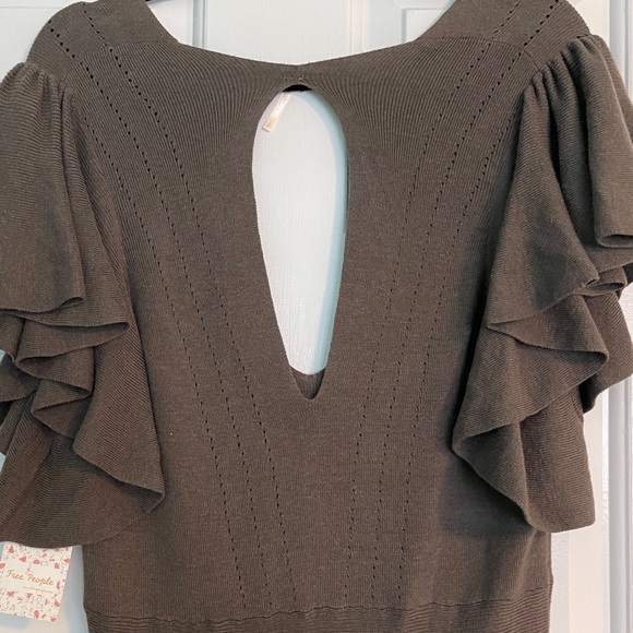 NWT FREE PEOPLE GREY KNIT MINI - Picture 4 of 5